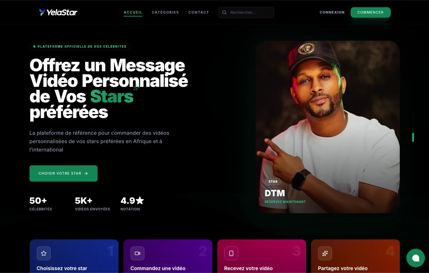 YelaStar — Celebrity Personalized Video Booking Platform